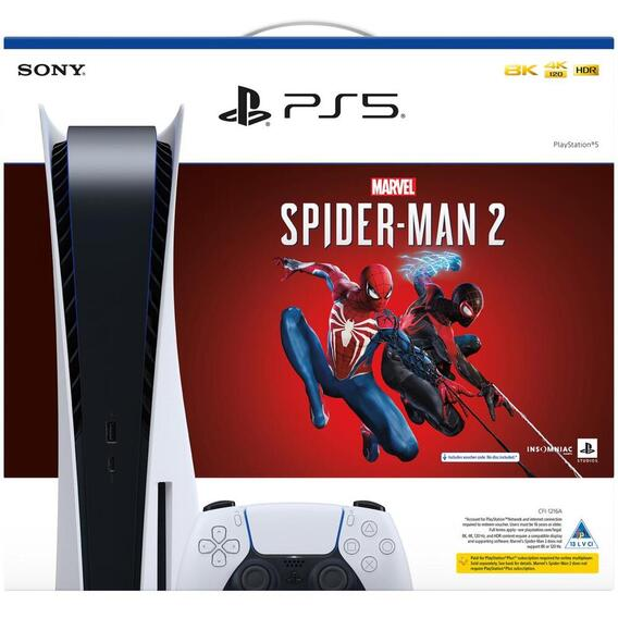 PLAYSTATION 5 CONSOLE & MARVEL SPIDERMAN 2